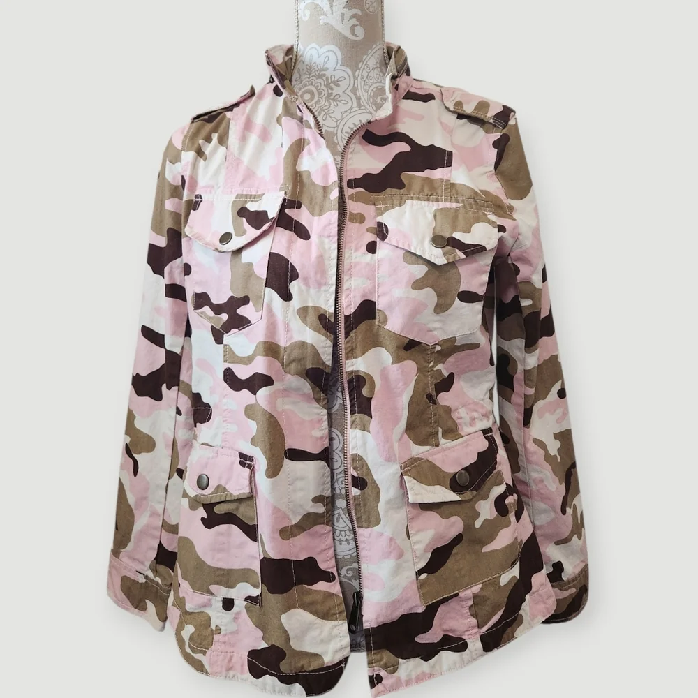 Love Tree Pink Camo Utility Jacket Size M